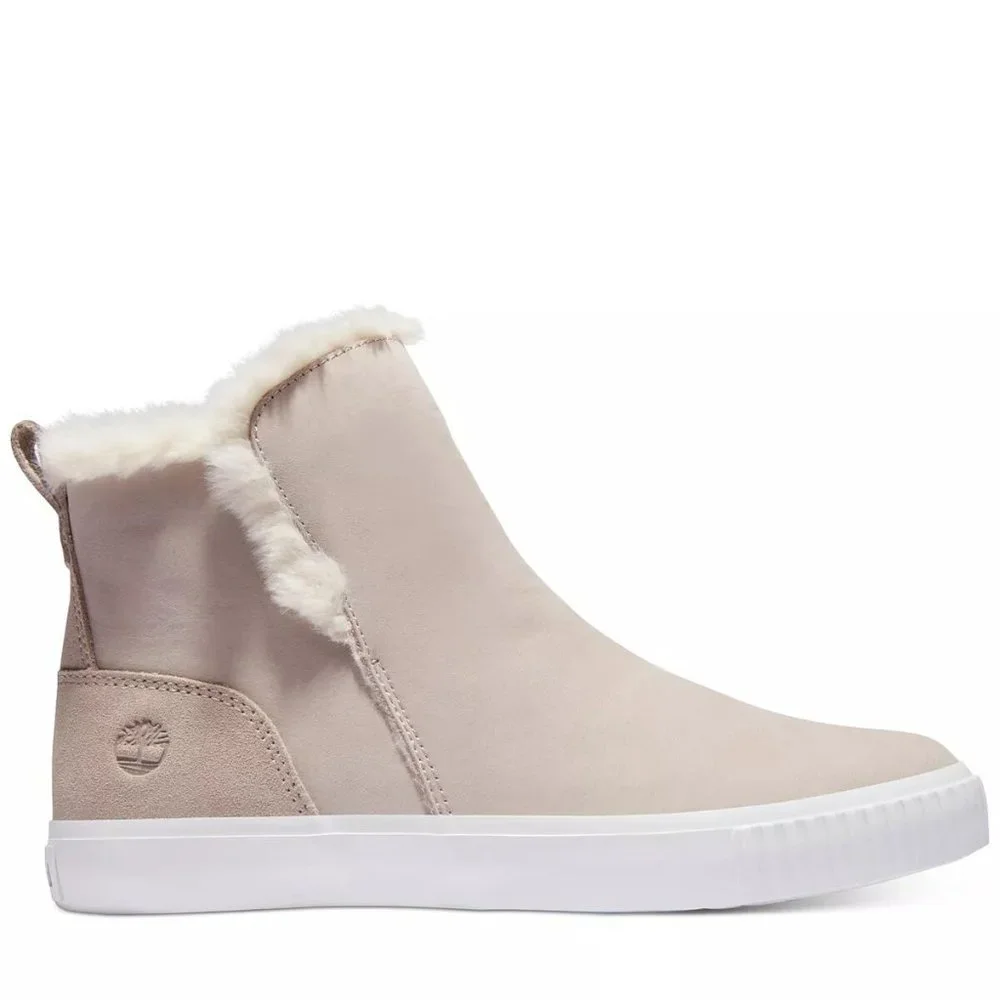 Timberland Women's Light Beige Shearling-Lined Ankle Boots - Picture 2 of 11